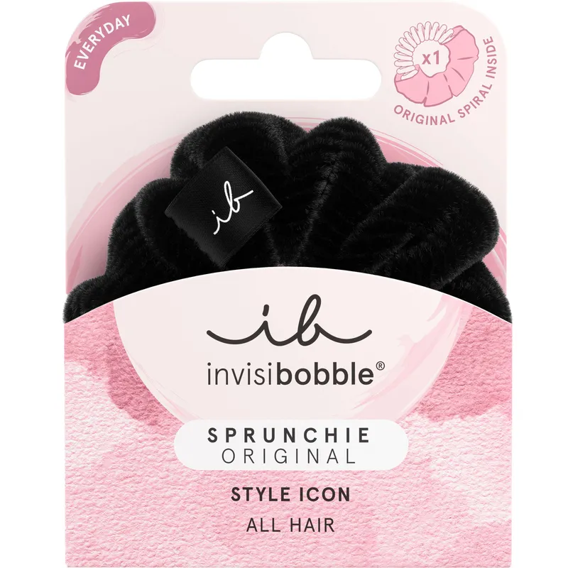 Bild 1 för invisibobble Sprunchie Dusk till Dawn, Hårband, Svart, Monokromatiskt, Vuxna, 1 styck