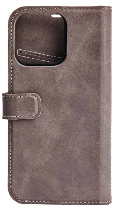 Alternativ bild 0 för iPhone 13 Pro leather wallet, detachable, Grey