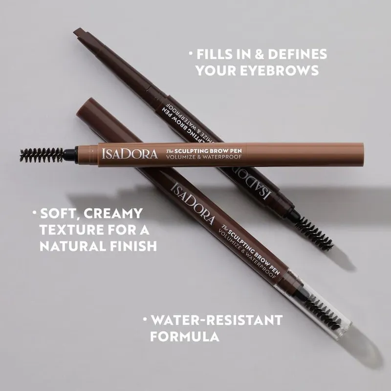 Bild 5 för IsaDora Sculpting Brow Pen With Brush Dark Brown 10 g