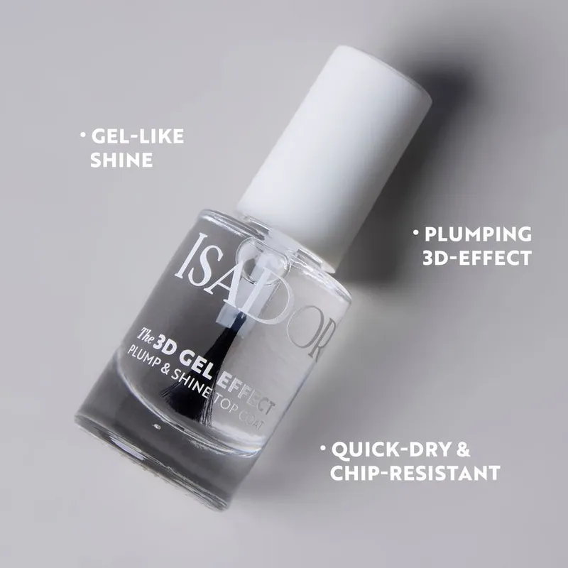 Bild 2 för IsaDora The 3D Gel Effect Plump & Shine Top Coat 11 Plump & Shine - 5 ml