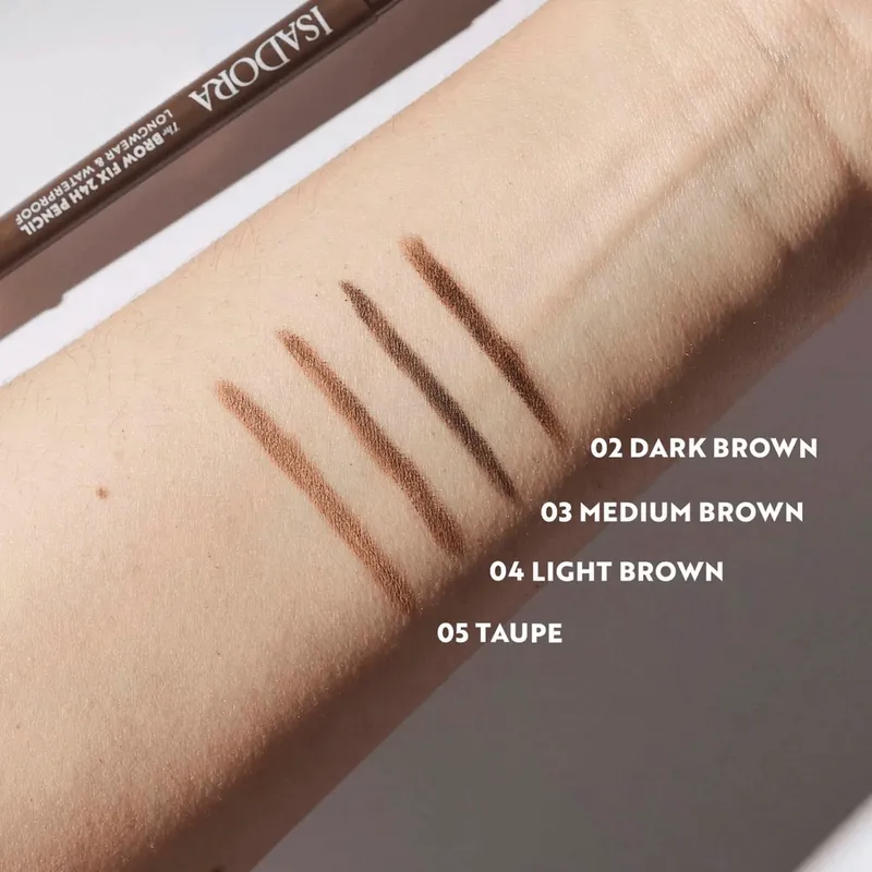 Bild 5 för IsaDora The Brow Fix 24h Pencil Longwear & Waterproof 02 Dark Brown 0,32 g