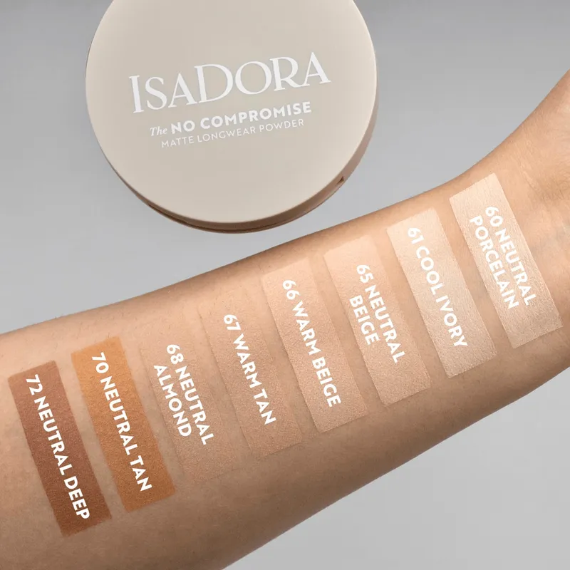 Bild 4 för IsaDora The No Compromise Matte Longwear Powder 72 Neutral Deep