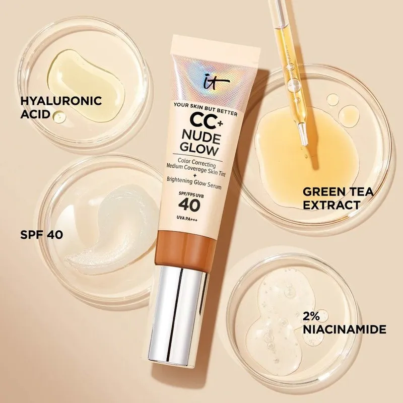 Bild 5 för IT Cosmetics - Your Skin But Better CC+ Nude Glow Foundation Medium Light på Skincity.com