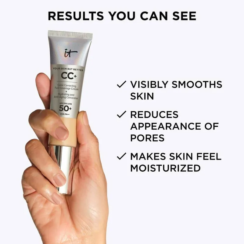 Bild 4 för IT Cosmetics - Your Skin But Better CC+ SPF50+ Neutral Medium på Skincity.com