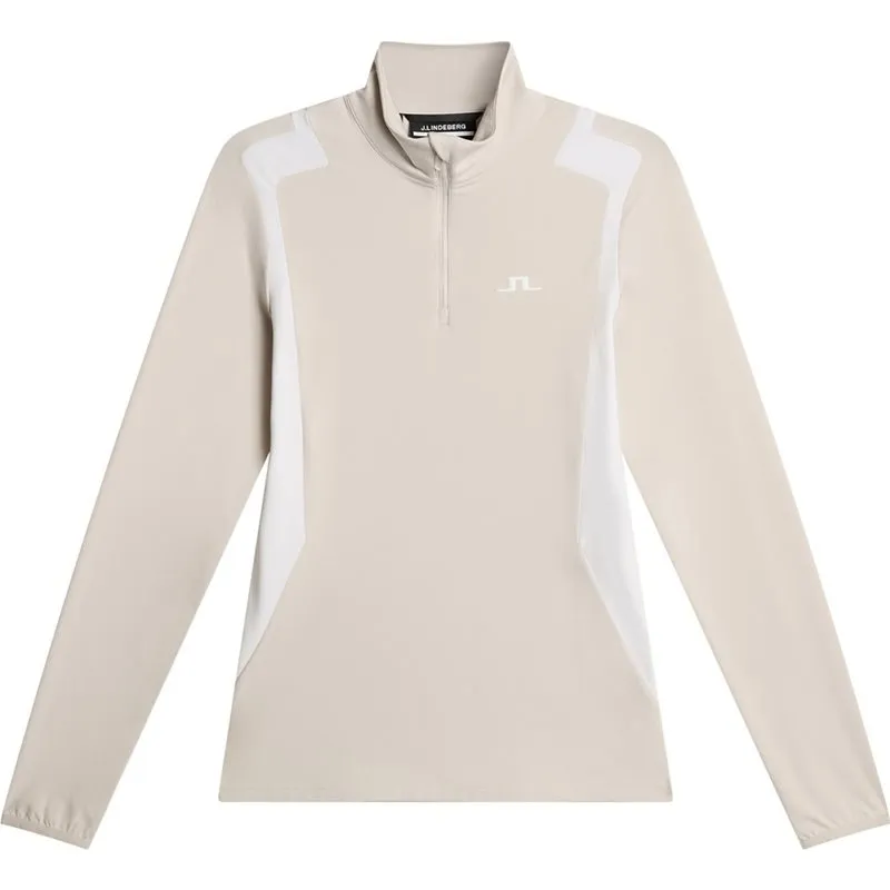 Bild 1 för J.Lindeberg Mae Quarter Zip MidLayer Moonbeam