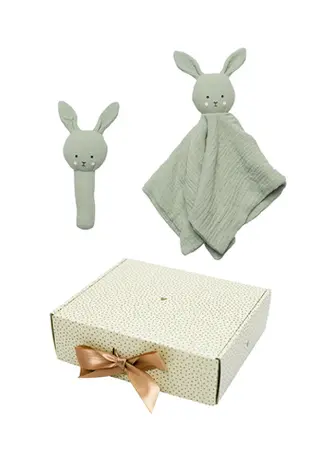 Produktfoto för Jabadabado Babypresent Bunny Skallra (Grön)