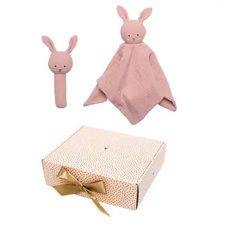 Produktfoto för Jabadabado Babypresent Bunny Skallra (Rosa)