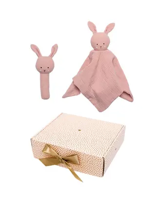 Produktfoto för Jabadabado Babypresent Bunny Skallra (Rosa)