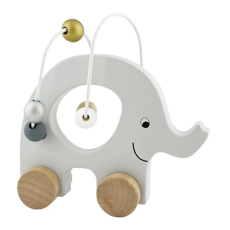 Alternativ bild 0 för Jabadabado rulldjur elefant med kulram, silver