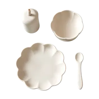 Produktfoto för Jack o Juno Little Poppy Dining Set Cream