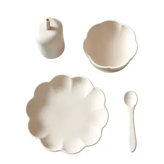 Produktfoto för Jack o Juno Little Poppy Dining Set Cream