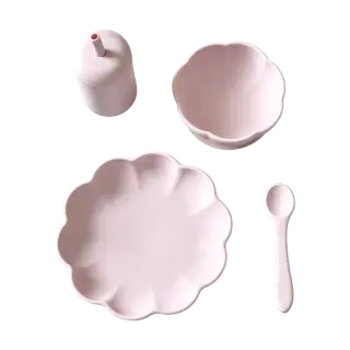 Produktfoto för Jack o Juno Little Poppy Dining Set Light Pink