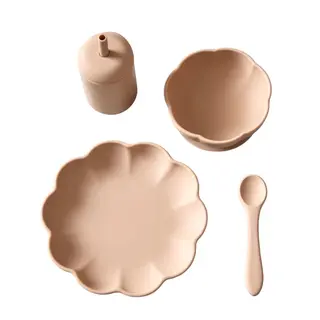 Produktfoto för Jack o Juno Little Poppy Dining Set Oatmeal