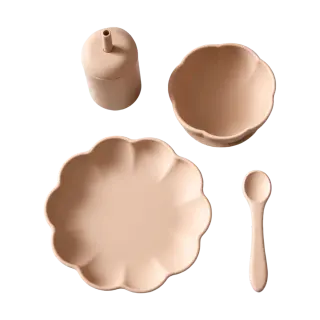 Produktfoto för Jack o Juno Little Poppy Dining Set Oatmeal