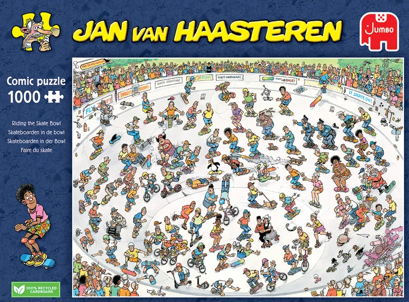 Alternativ bild 0 för Jan van Haasteren Riding the Skate Bowl (1000)