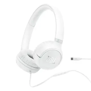 Produktfoto för JBL Tune 530C Wired USB-C On-ear Headphones White