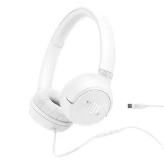 Produktfoto för JBL Tune 530C Wired USB-C On-ear Headphones White