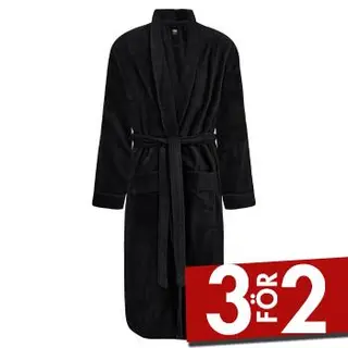 Produktfoto för JBS Bath Robe Svart bomull 4XL Herr