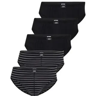 Produktfoto för JBS Kalsonger 5P Organic Cotton Mini Slip Brief Svart randig ekologisk bomull Medium Herr