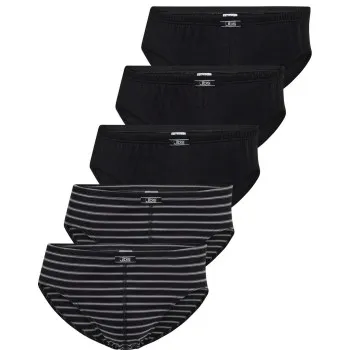 Alternativ bild 0 för JBS Kalsonger 5P Organic Cotton Mini Slip Brief Svart randig ekologisk bomull Medium Herr