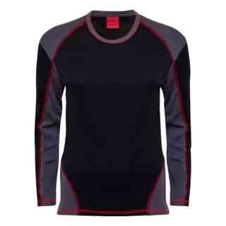 Produktfoto för JBS Proactive Shirt Long Sleeve 414-14 Svart/Röd X-Large Herr