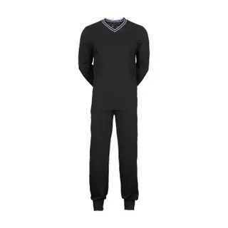 Produktfoto för JBS V-Neck Jersey Pyjamas Svart bomull Small Herr