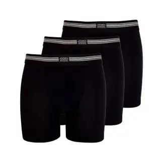 Produktfoto för Jockey Kalsonger 3P Cotton Stretch Boxer Trunk Svart bomull Small Herr