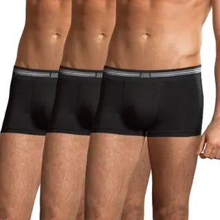 Produktfoto för Jockey Kalsonger 3P Cotton Stretch Short Trunk Svart bomull X-Large Herr