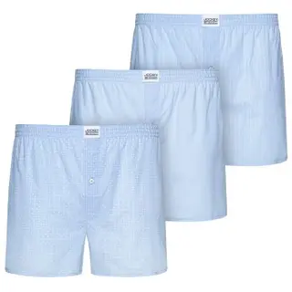 Produktfoto för Jockey Kalsonger 3P Woven Soft Poplin Boxer Shorts Ljusblå bomull Medium Herr