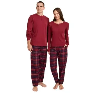 Produktfoto för Jockey Pyjama 11 Mix Cotton Marin/Röd  bomull Large Herr