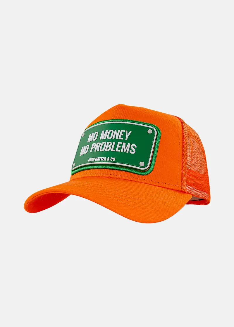 Bild 2 för John Hatter & Co - Orange trucker Keps - Mo Money Mo Problems Orange A-Frame Trucker @ Hatstore