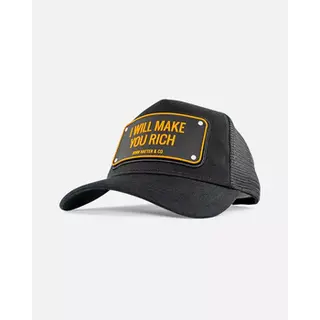 Produktfoto för John Hatter & Co - Svart trucker Keps - I Will Make You Rich Black Trucker @ Hatstore