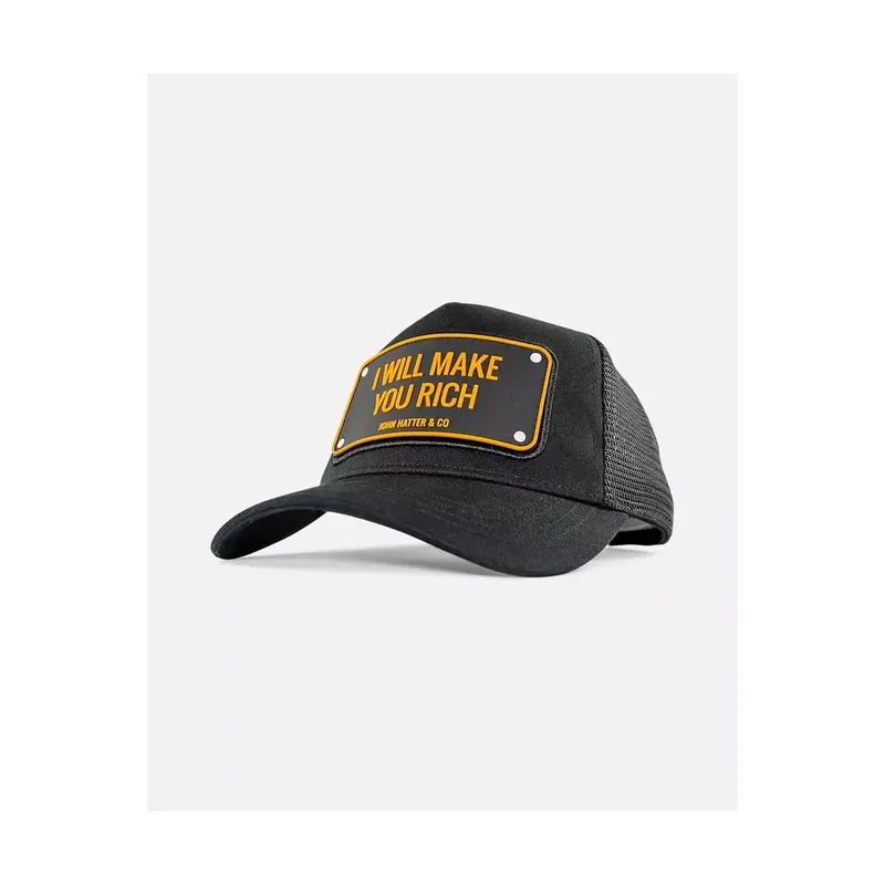 Bild 2 för John Hatter & Co - Svart trucker Keps - I Will Make You Rich Black Trucker @ Hatstore