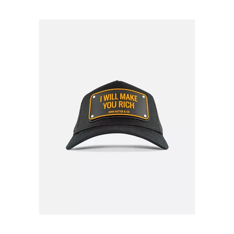 Bild 3 för John Hatter & Co - Svart trucker Keps - I Will Make You Rich Black Trucker @ Hatstore