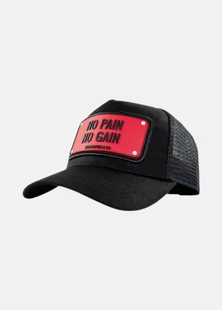 Produktfoto för John Hatter & Co - Svart trucker Keps - No Pain No Gain Black A-Frame Trucker @ Hatstore