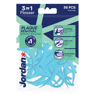 Produktfoto för Jordan Tandtråd 3-in-1 Flosser 36/FP
