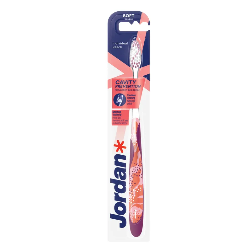 Bild 2 för Jordan Toothbrush Individual Clean Black Stripes Medium