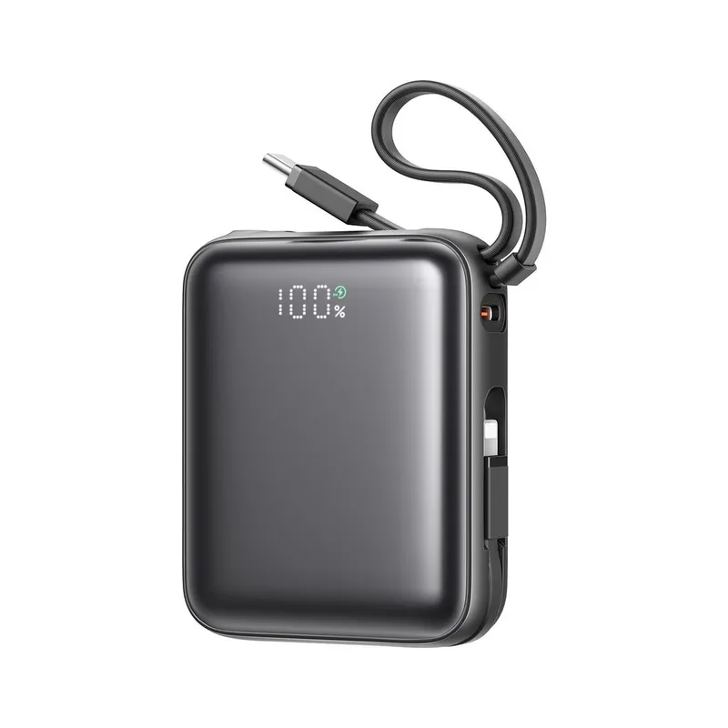Alternativ bild 0 för Joyroom 22,5W snabbladdning Power Bank 10000mAh med dubbla kablar - svart