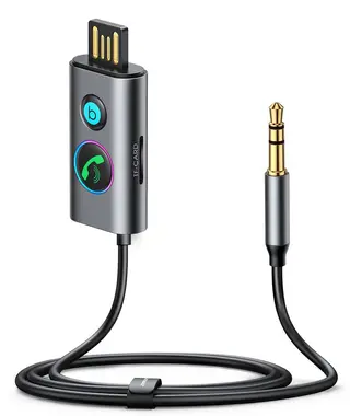 Produktfoto för Joyroom Bil Bluetooth Ljudmottagare 3,5 mm Aux med Mic - Grå