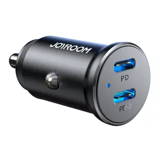 Produktfoto för Joyroom Billaddare med 2x USB-C 30W ini Metal Dual