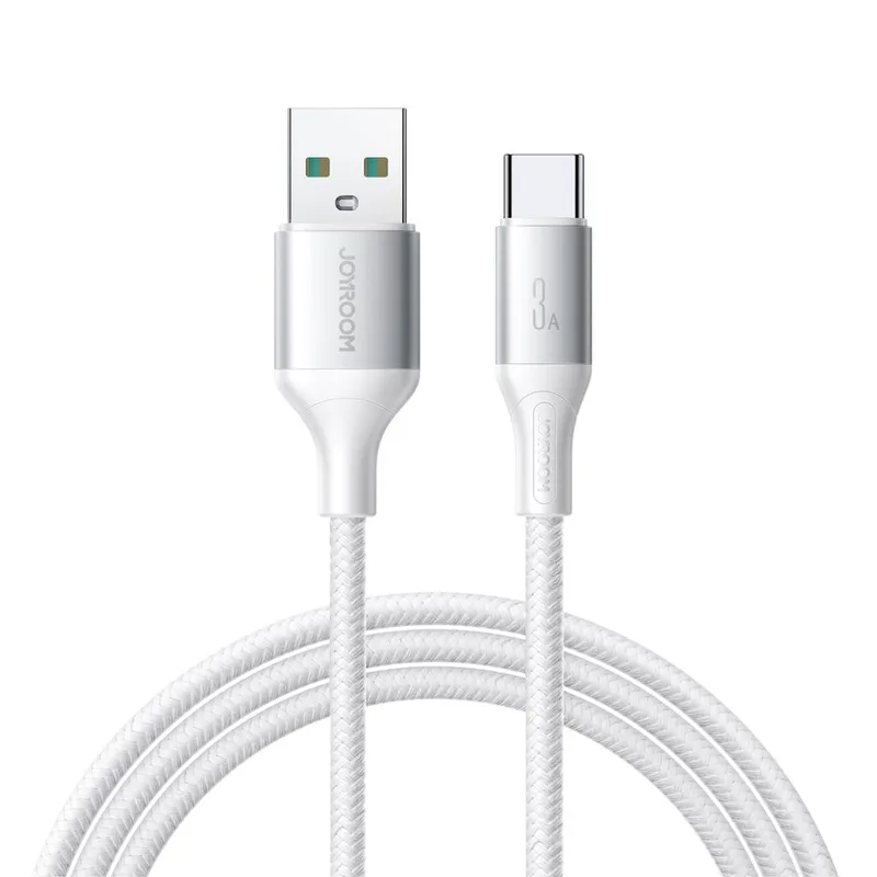 Alternativ bild 0 för Joyroom Flash Series Snabbladdning USB-A till USB-C Kabel 3A,  1m - Vit