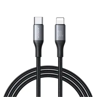 Produktfoto för Joyroom Flash Series Snabbladdning USB-C till Lightning Kabel 30W, 1m - Svart