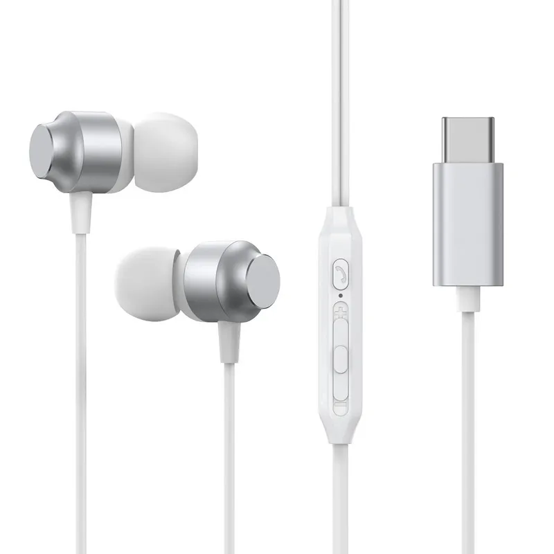 Alternativ bild 0 för Joyroom In-Ear Hörlurar USB-C - Silver