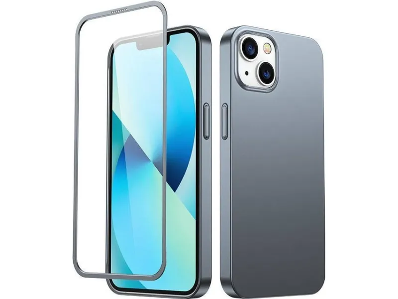 Alternativ bild 0 för Joyroom Joyroom 360 Full Case iPhone 13 bak- och framsida + härdat glas grå (JR-BP927 tarnish)