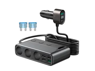 Produktfoto för Joyroom JR-CL06 4x USB-A 3,6 A i ett stycke (JYR058BLK)