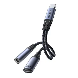 Produktfoto för Joyroom Ljudadapter USB-C till 3,5 mm AUX & USB-C - Svart
