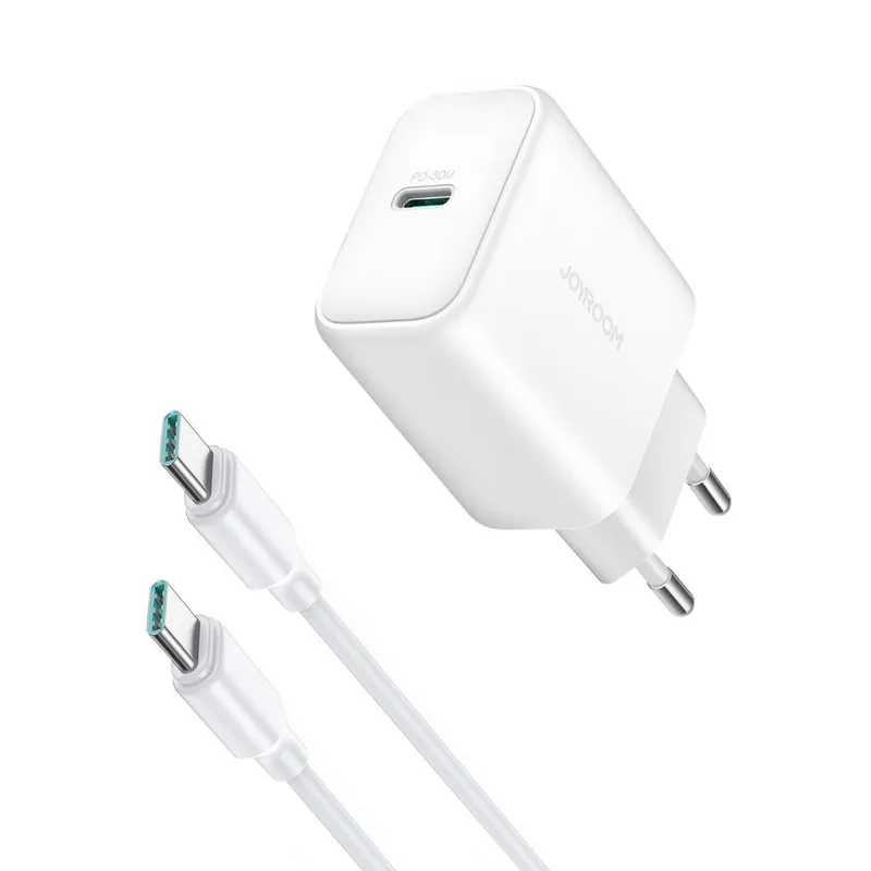 Alternativ bild 0 för Joyroom power charger JR-TCF24 with C-C cable 30W 1m (white)