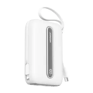 Produktfoto för Joyroom Snabbladdning 22.5W mini Powerbank med dubbla kablar 20000mAh - Vit