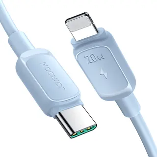 Produktfoto för Joyroom USB-A till Lightning Snabbladdningskabel, 20W, 1.2m - Blå