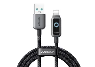 Produktfoto för Joyroom USB-A till Lightning Snabbladdningskabel 3A, 1,2m - Svart